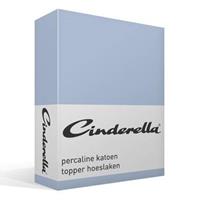 Cinderella basic percaline katoen topper hoeslaken - Lits-jumeaux