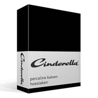 Cinderella hoeslaken - zwart - 70x200 cm