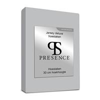 Presence Jersey Hoeslaken - Silver - Grijs 100 x 200