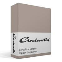 Cinderella basic percaline katoen topper hoeslaken - Lits-jumeaux