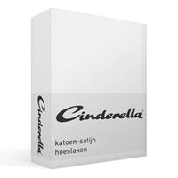 Cinderella satijn hoeslaken - 2-persoons (120x200 cm) - White