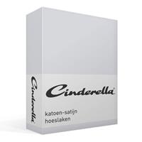 Cinderella satijn hoeslaken - Lits-jumeaux (180x210 cm) - Light grey