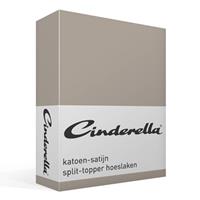 Cinderella satijn split-topper hoeslaken - Lits-jumeaux (160x200 cm)