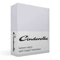 Cinderella satijn split-topper hoeslaken - Lits-jumeaux (160x210 cm)