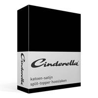 Cinderella satijn split-topper hoeslaken - Lits-jumeaux (160x210 cm)