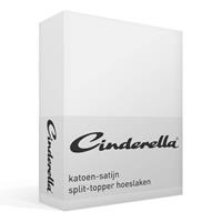 Cinderella satijn split-topper hoeslaken - Lits-jumeaux (160x210 cm)