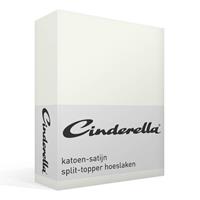 Cinderella satijn split-topper hoeslaken - Lits-jumeaux (180x220 cm)