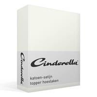 Cinderella satijn topper hoeslaken - 1-persoons (80x200 cm) - Ivory