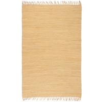 vidaXL Handgewebter Chindi-Teppich Baumwolle 200x290 cm  Beige