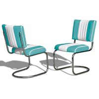 Bel Air Retro Eetkamerstoel CO-27 Turquoise