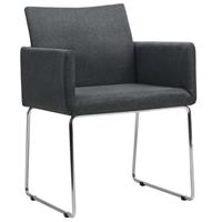 vidaXL Esszimmerstühle 6 Stk. Dunkelgrau Stoff Grau