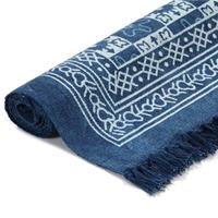 VIDAXL Kelim-teppich Baumwolle 160x230 Cm Mit Muster Blau