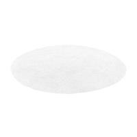 beliani Läufer Teppich rund ⌀ 140 cm weiß getuftet Shaggy Hochflor Modern Demre - Weiß