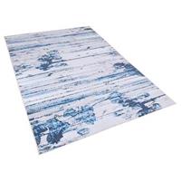 Beliani BURDUR Vloerkleed Blauw Polyester 160 x 230 cm