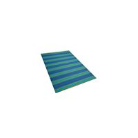 Beliani - Outdoor Teppich Blau Grün Polypropylen 120 x 180 cm Gestreift Jacquardgewebt Rechteckig - Gelb