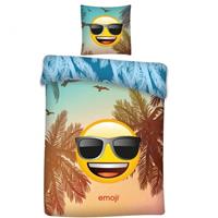 Emoji Sunglasses - Dekbedovertrek - Eenpersoons - 140 x 200 cm - Multi