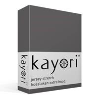 Kayori shizu jersey hoeslaken 180-200/200-220 - Antracite