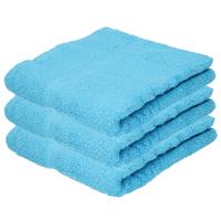 Towelcity 3x Luxe handdoeken turquoise 50 x 90 cm 550 grams Turquoise