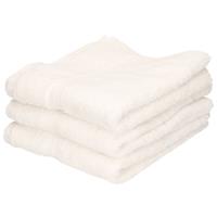 Towelcity 3x Luxe handdoeken wit 50 x 90 cm 550 grams Wit