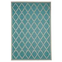 Floorita binnen/buitenvloerkleed Intreccio - turquoise - 160x230 cm