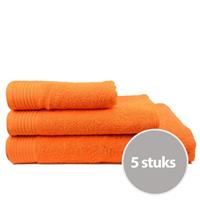 The One Towelling The One Handdoek Voordeelpakket 450 gram 50x100 cm Oranje (5 stuks)