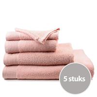 The One Towelling The One Handdoek Deluxe Voordeelpakket 50x100 550 gr Zalm roze (5 stuks)