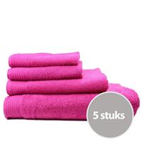 The One Towelling The One Badhanddoek Voordeelpakket 450 gram 70x140 cm Magenta (5 stuks)