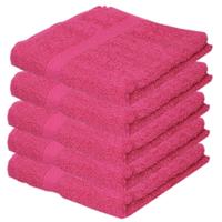 Towelcity 5x Luxe handdoeken fuchsia roze 50 x 90 cm 550 grams -