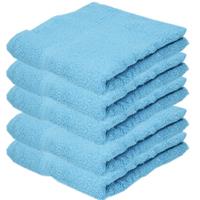 Towelcity 5x Luxe handdoeken turquoise 50 x 90 cm 550 grams Turquoise