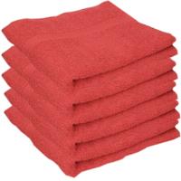 Towelcity 5x Luxe handdoeken rood 50 x 90 cm 550 grams Rood