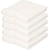 Towelcity 5x Luxe handdoeken wit 50 x 90 cm 550 grams Wit