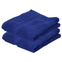 Towelcity 2x Luxe handdoeken blauw 50 x 90 cm 550 grams Blauw
