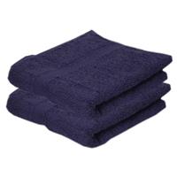 Towelcity 2x Luxe handdoeken navy blauw 50 x 90 cm 550 grams Blauw