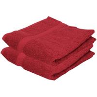 Jassz 2x Voordelige handdoeken rood 50 x 100 cm 420 grams Rood