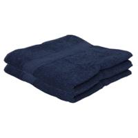 Jassz 2x Voordelige handdoeken navy blauw 50 x 100 cm 420 grams Blauw