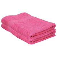 Jassz 2x Voordelige badhanddoeken fuchsia roze 70 x 140 cm 420 grams Fuchsia
