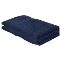 Jassz 2x Voordelige badhanddoeken navy blauw 70 x 140 cm 420 grams Blauw