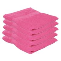 Jassz 5x Voordelige handdoeken fuchsia roze 50 x 100 cm 420 grams Fuchsia