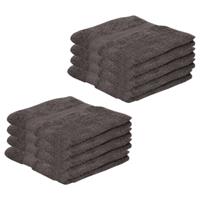 Jassz 8x Voordelige handdoeken grijs 50 x 100 cm 420 grams Grijs