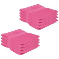 Jassz 8x Voordelige handdoeken fuchsia roze 50 x 100 cm 420 grams Fuchsia