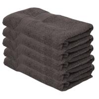 Jassz 5x Voordelige badhanddoeken grijs 70 x 140 cm 420 grams Grijs