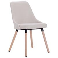 Eetkamerstoelen 2 st stof crme