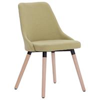 Eetkamerstoelen 4 st stof groen