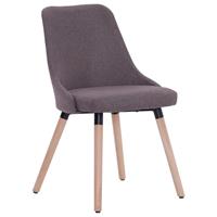 Eetkamerstoelen 4 st stof taupe