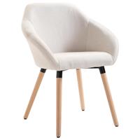 Eetkamerstoelen 2 st stof crme