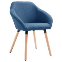 Eetkamerstoelen 4 st stof blauw