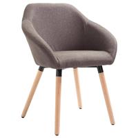 Eetkamerstoelen 4 st stof taupe