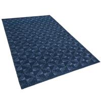 Beliani SAVRAN Vloerkleed Blauw Wol 160 x 230 cm