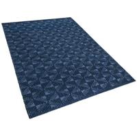 Beliani SAVRAN Vloerkleed Blauw Wol 160 x 230 cm