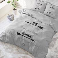 dreamhousebedding DreamHouse Bedding Women Always Right - Grijs 1-persoons (140 x 220 cm + 1 kussensloop) Dekbedovertrek